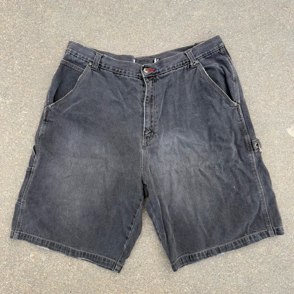 Vintage 90s Y2K Men’s Plugg Black Carpentet Jean Shorts Size 38